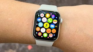 Apple Watch SE (2022) shown on wrist