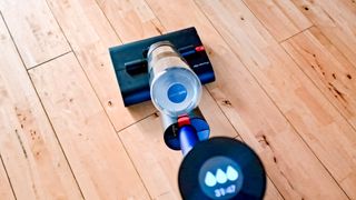 Dyson WashG1 wet floor cleaner on hardwood